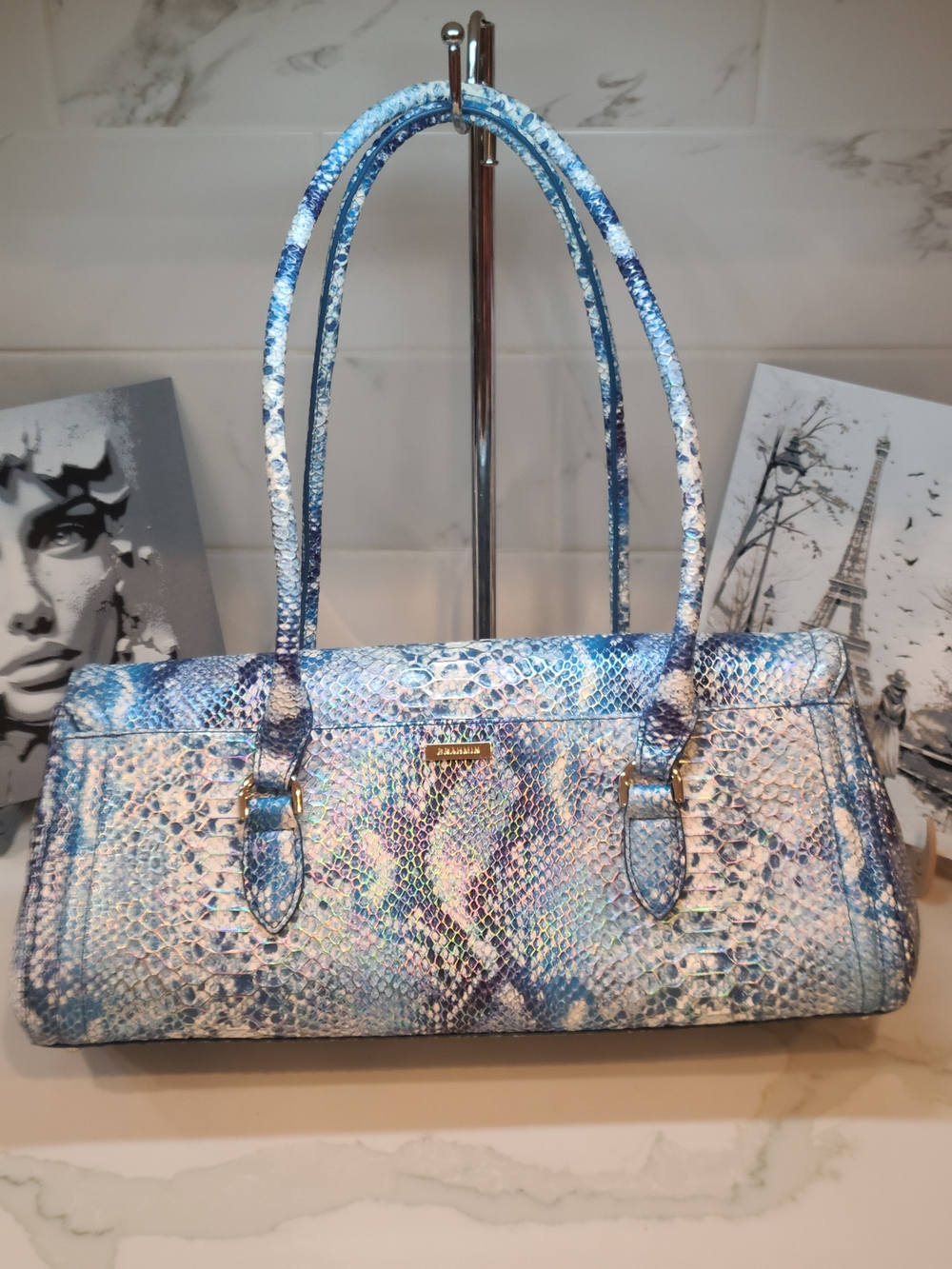 Brahmin NWOT Joyful Oceangrove Dayan Shoulder Bag - Picture 3 of 14